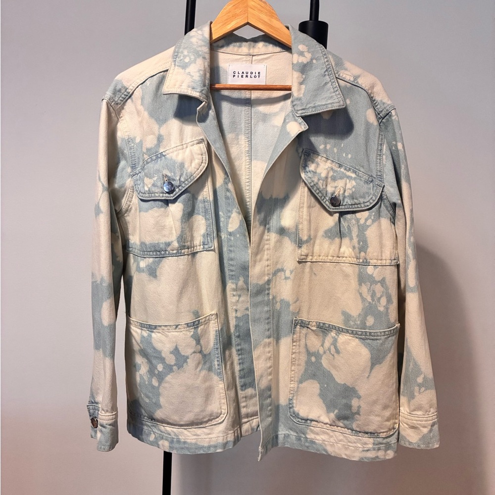 Blue and White Denim Jacket - Claudie Pierlot
